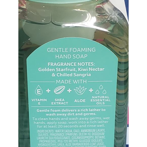 BBW Starfruit Sangria Gentle Foaming Hand Soap 2 Pack - Picture 2 of 2